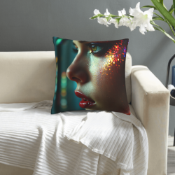 Funda de cojín con retrato femenino estético - Okomall
