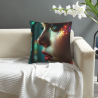Housse de coussin portrait féminin esthétique - Okomall
