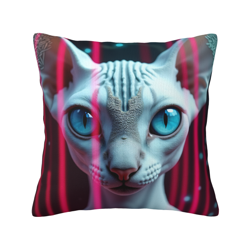초현실적인 고양이 쿠션 커버 - 18x18인치 | OKOMALL