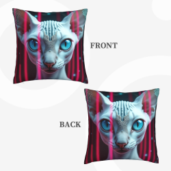 Surreal Cat Pillow Cover - 18x18 inch | OKOMALL