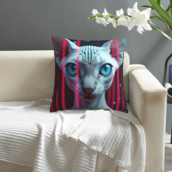 Surreal Cat Pillow Cover - 18x18 inch | OKOMALL