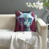Housse de coussin chat surréaliste - 18x18 pouces | OKOMALL