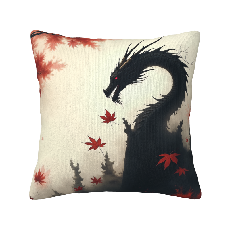 Housse de coussin en peluche à motif de forêt zen - Okomall
