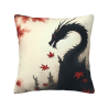 Housse de coussin en peluche à motif de forêt zen - Okomall