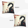 Housse de coussin en peluche à motif de forêt zen - Okomall
