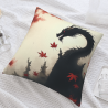 Housse de coussin en peluche à motif de forêt zen - Okomall