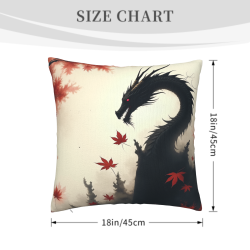 Housse de coussin en peluche à motif de forêt zen - Okomall