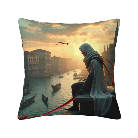Plush Pillow Cover The Thinker - Double-Sided Print | Okomall