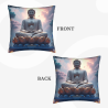 Coussin en peluche avec paysage zen - 18x18 pouces | OKOMALL