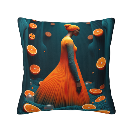 Housse de coussin en peluche à texture d'onde abstraite - Okomall