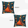 Housse de coussin en peluche à texture d'onde abstraite - Okomall