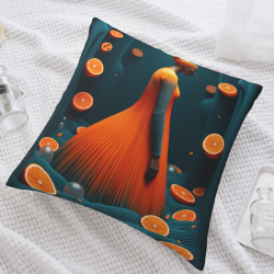 Housse de coussin en peluche à texture d'onde abstraite - Okomall