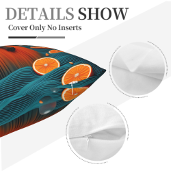 Funda de cojín de felpa con textura de ondas abstractas - Okomall