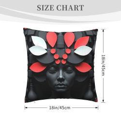 Federa cuscino in peluche con motivo geometrico astratto - Okomall