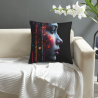Housse de coussin art de visage abstrait - 18x18 pouces | Okomall