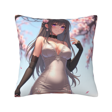 可爱少女主题双面毛绒抱枕套 - Okomall