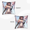 Housse de coussin en peluche à thème de jolie fille - Okomall