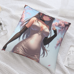 可爱少女主题双面毛绒抱枕套 - Okomall