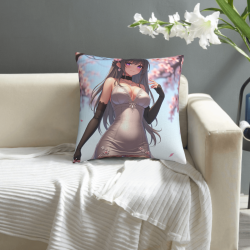 Cute Girl Theme Plush Pillow Cover - Okomall