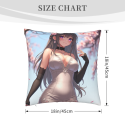 精美少女主題毛絨抱枕套 - Okomall