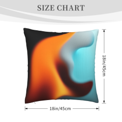 Funda de cojín de felpa abstracta de fluido - Okomall