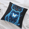 Funda de cojín de peluche para gatos con estrellas mágicas - Okomall