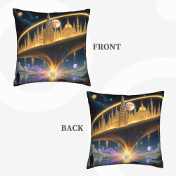 Housse de Coussin en Peluche Galaxie - Okomall