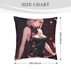 Housse de Coussin en Peluche de Fille Anime - Okomall