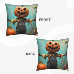 Housse de coussin en peluche à double face style champêtre - Okomall