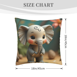 可愛卡通動物毛絨抱枕套 - Okomall