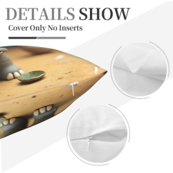 Funda de cojín de peluche de animales de dibujos animados lindos - Okomall