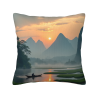 Funda de cojín de peluche con paisaje montañoso - Okomall