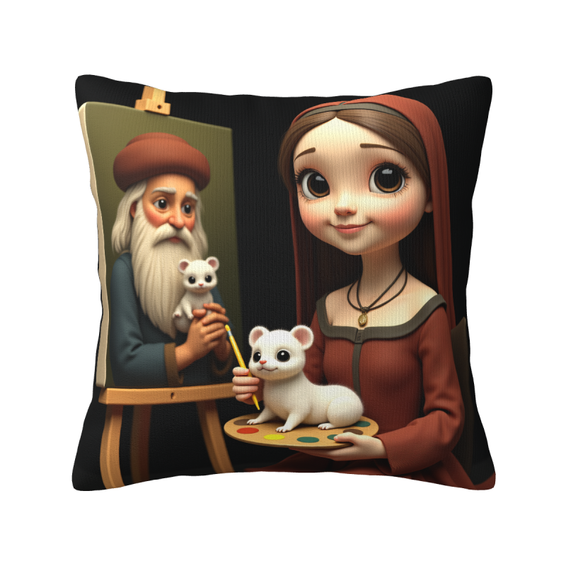 غطاء وسادة فروي بأسلوب عصر النهضة - Okomall
