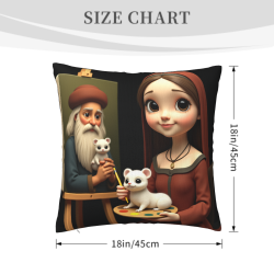 Federa cuscino in peluche stile Rinascimento - Okomall