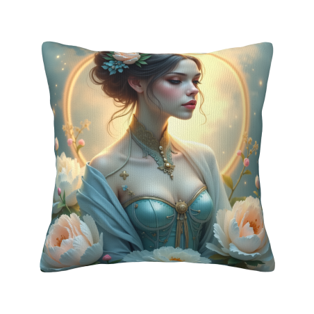 Housse de coussin de fille aux fleurs de rêve - Okomall