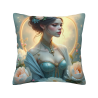 Housse de coussin de fille aux fleurs de rêve - Okomall