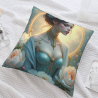 Housse de coussin de fille aux fleurs de rêve - Okomall