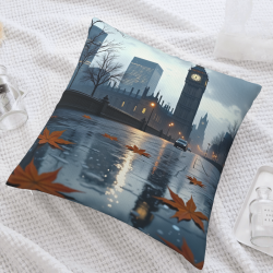Funda de cojín de felpa London Fog - 18x18 pulgadas | OKOMALL
