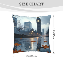 Copri-cuscino in peluche London Fog - 18x18 pollici | OKOMALL