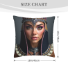 Funda de cojín de felpa de la Reina de Egipto - Okomall
