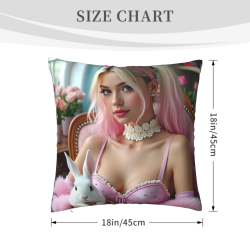 Housse de coussin en peluche pour fille de rêve - Okomall