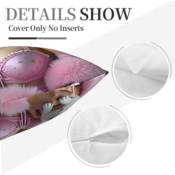Funda de cojín de peluche para chica de ensueño - Okomall