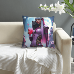 Funda de cojín de peluche estilo cyberpunk para chica - Okomall