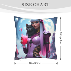 Funda de cojín de peluche estilo cyberpunk para chica - Okomall