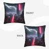 Federa di Cuscino in Peluche con Paesaggio Notturno Urbano - Okomall