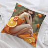 Copri Cuscino in Peluche con Motivo di Ragazza Estetica - Okomall