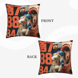 Funda de Almohada de Peluche de Chica Cyberpunk - Okomall