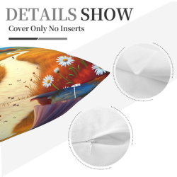Funda de cojín de peluche con diseño de bosque encantado - Okomall