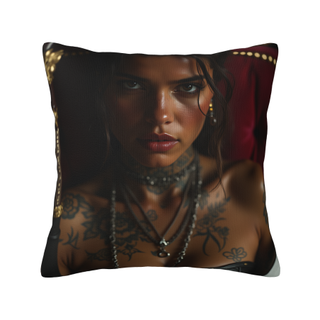 Housse de coussin en peluche Regard Envoûtant - Okomall