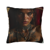 Housse de coussin en peluche Regard Envoûtant - Okomall
